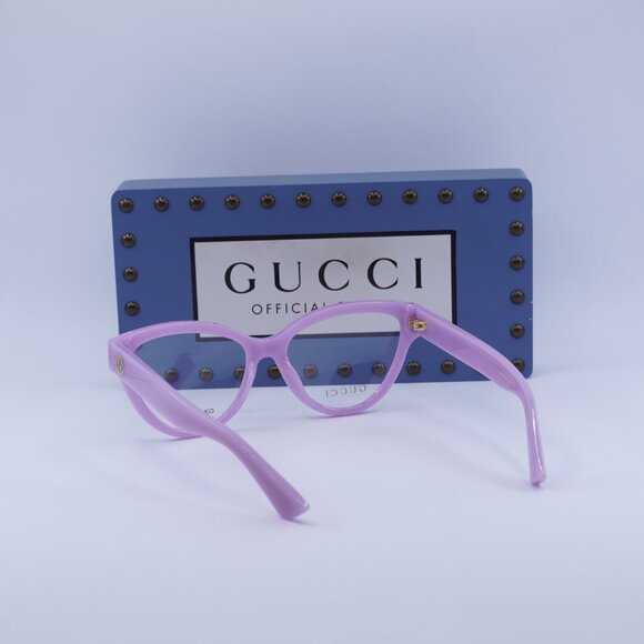 Gucci GG1581O 004 Cat Eye 55mm Eyeglasses - Violet - Picture 6 of 11